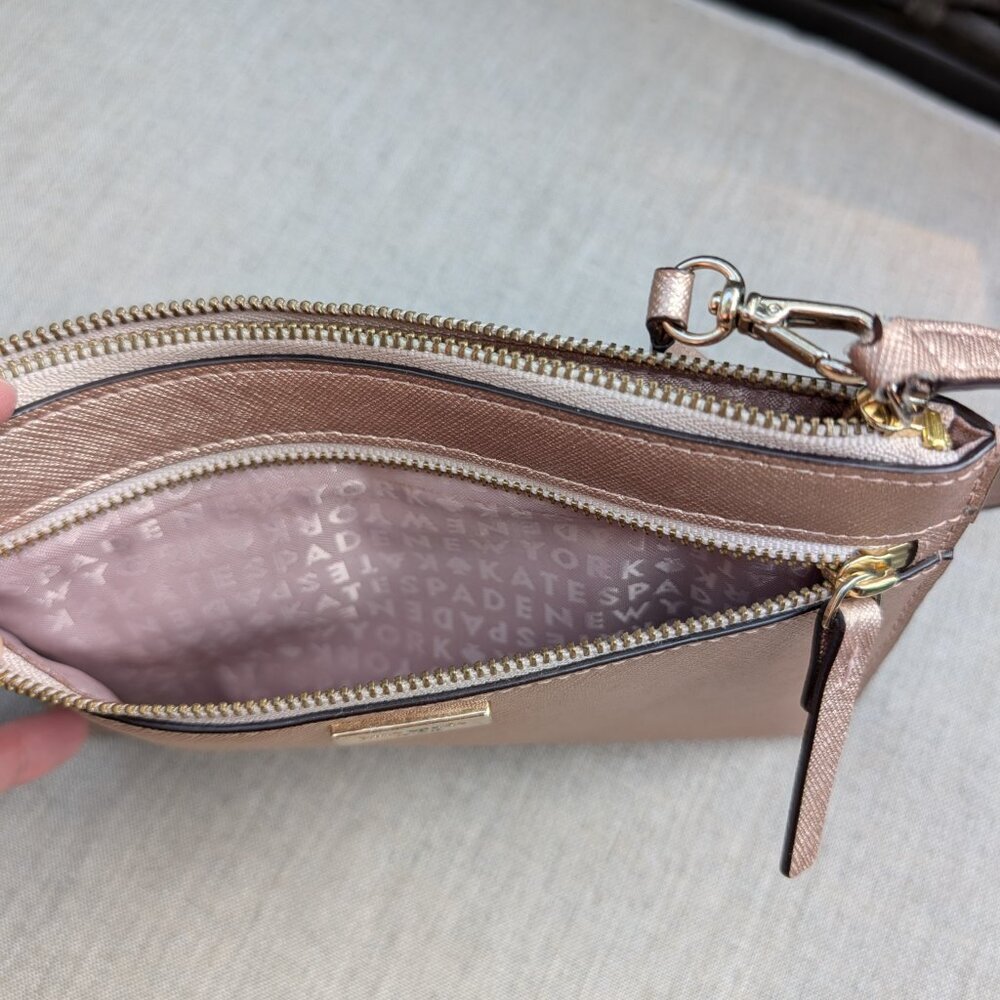 Kate Spade Metallic Rose Gold Wristlet - Picture 7 of 7